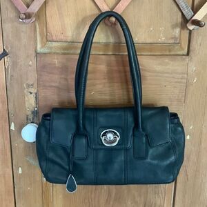 Tula black leather satchel shoulder bag